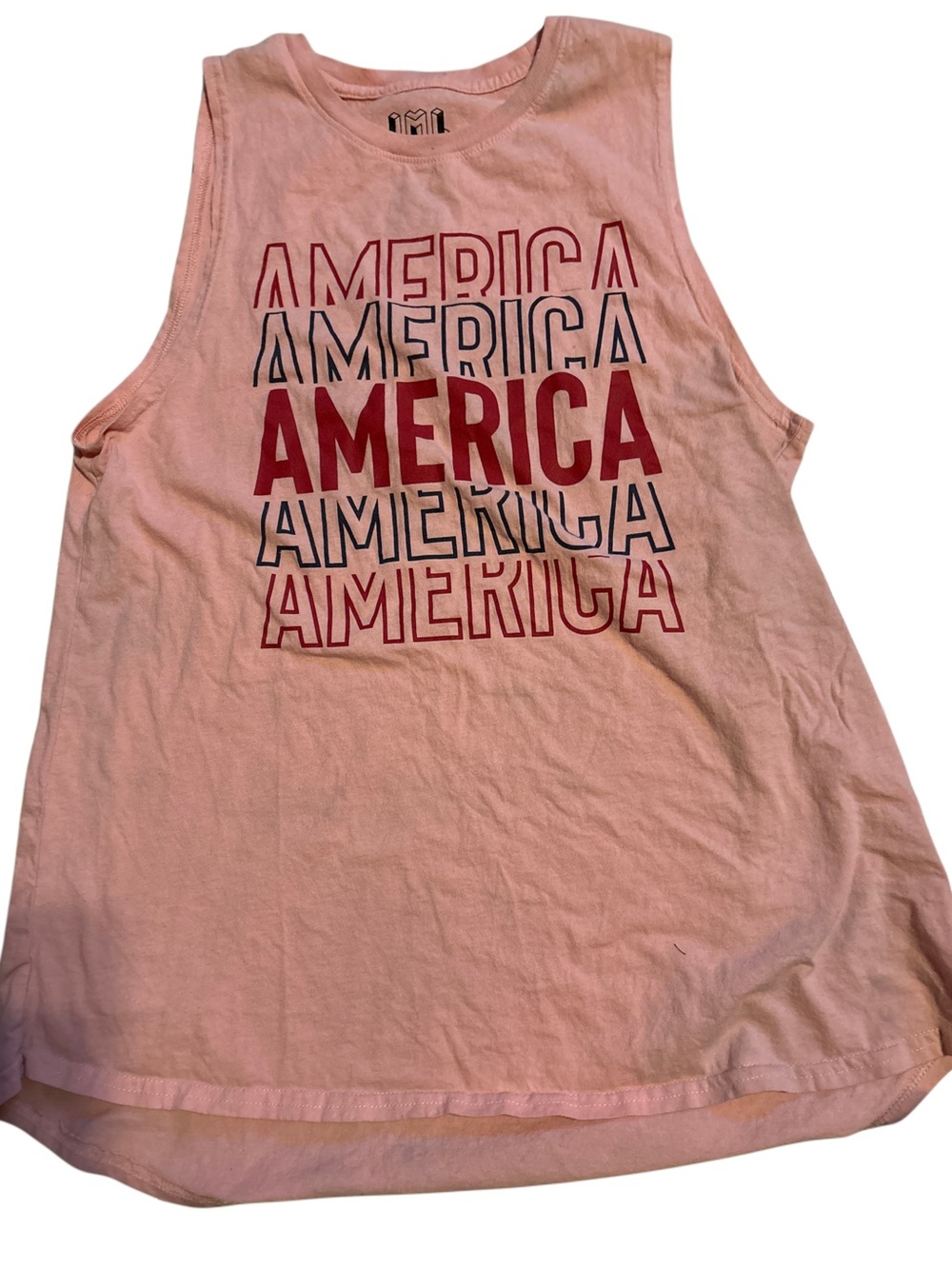 Pink "America" Graphic Tank Top - Women's Sleeveless Tee